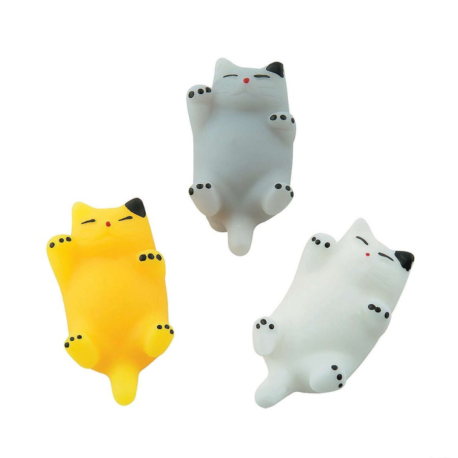 Toy Assortments * | Best Deal Playful Cats Mochi Squishies 12 Pc.