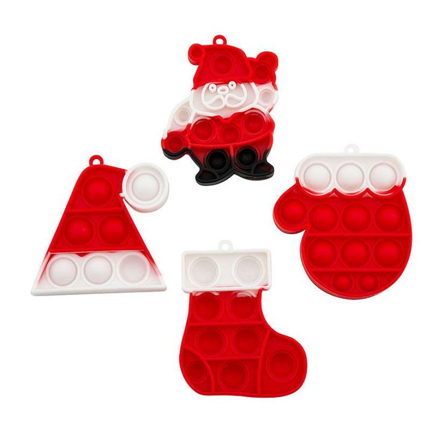 Toy Assortments * | Discount Christmas Santa-Themed Lotsa Pops Popping Toys 12 Pc.