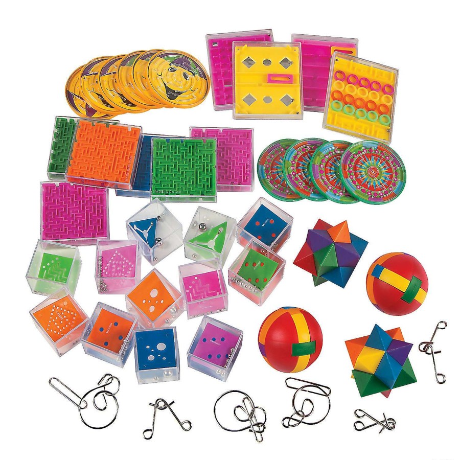 Toy Assortments * | Buy Brain Teaser Game Boredom Buster Kit 50 Pc.