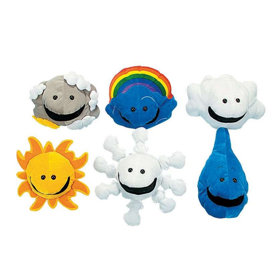 Plush Toys * | Hot Sale What'S The Weather Stuffed Hand Puppets 6 Pc.