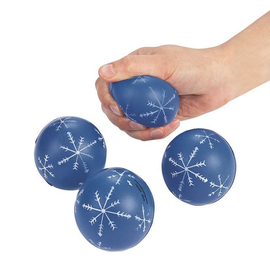 Stress Balls & Toys * | Outlet Snowflake Stress Balls 12 Pc.