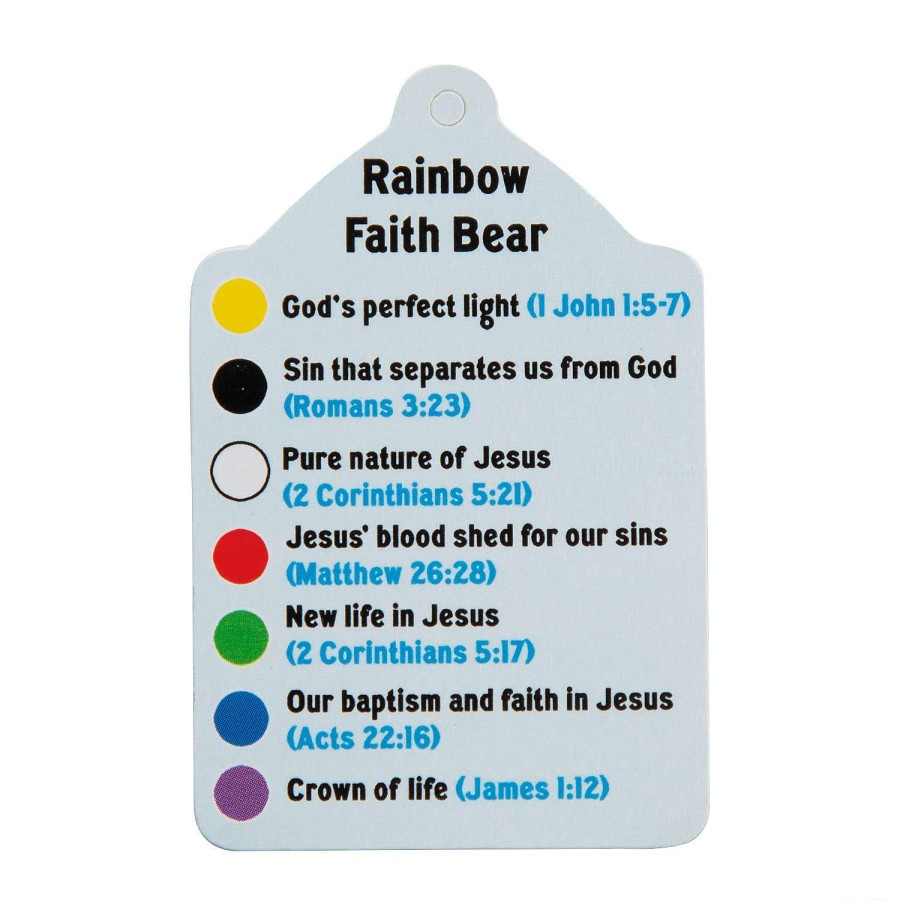 Plush Toys * | Wholesale Religious Rainbow-Colored Stuffed Bears 12 Pc.