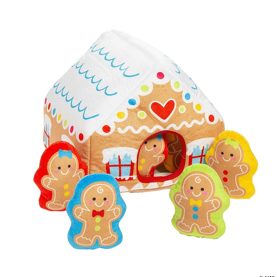 Plush Toys * | Coupon Gingerbread House With Plush Peekaboo Figures 13 Pc.