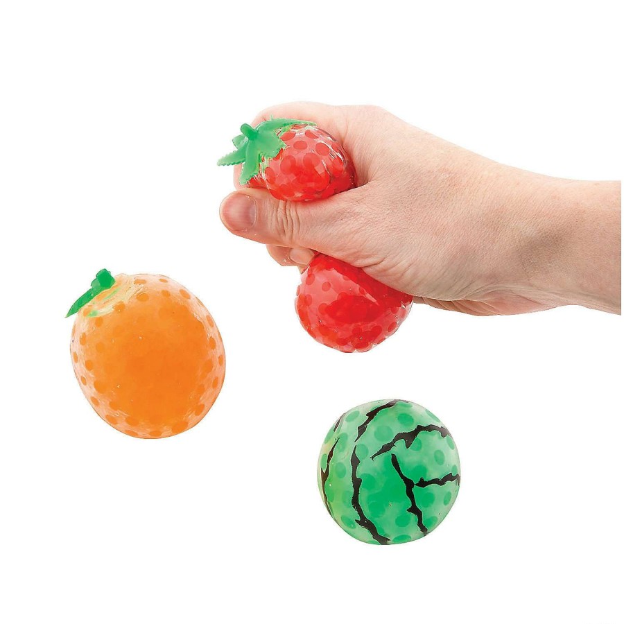 Rubber Duckies * | Buy Water Bead Squeeze Fruits 12 Pc.