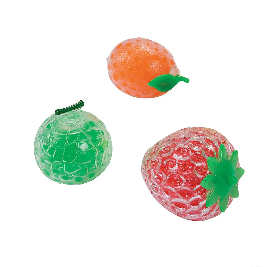 Rubber Duckies * | Buy Water Bead Squeeze Fruits 12 Pc.