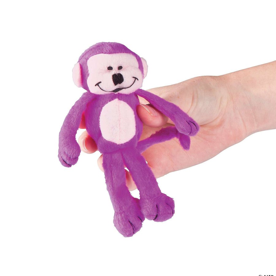 Plush Toys * | Deals Neon Stuffed Monkeys 12 Pc.