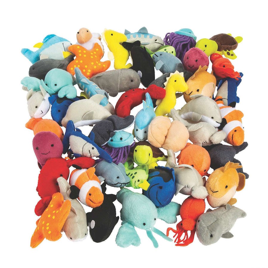 Plush Toys * | Best Pirce Mini Stuffed Animal Sea Life Assortment 50 Pc.