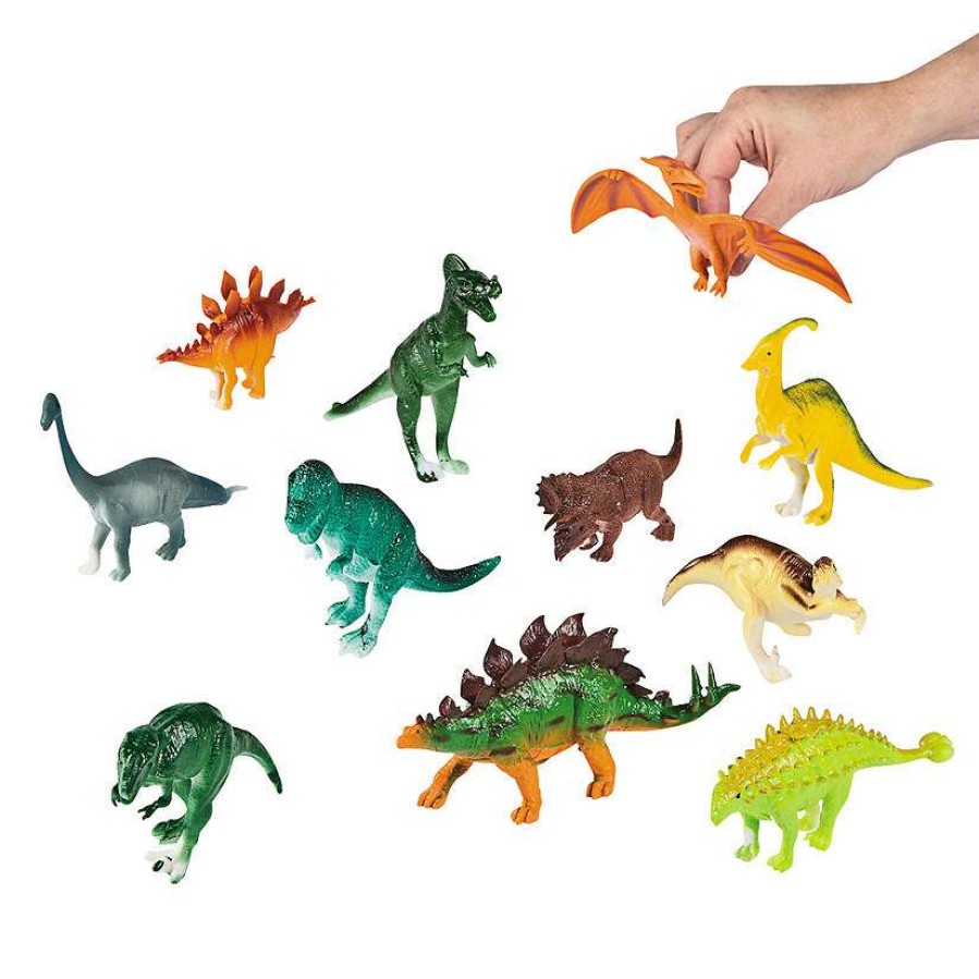 Character Toys * | New Large Dino-Mite Dinosaurs 12 Pc.