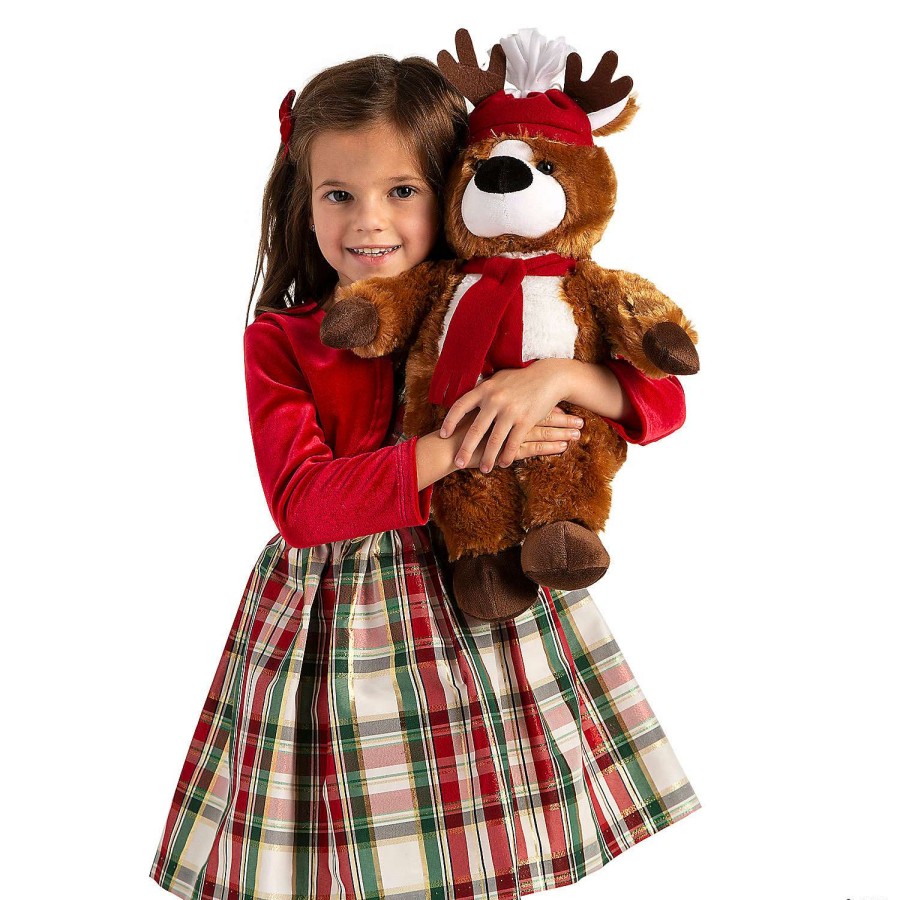 Plush Toys * | Best Deal Christmas Stuffed Reindeer Teddy Bear