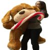 Plush Toys * | Cheapest Big Teddy Christmas Giant Stuffed Dog Puppy 5 Ft Candy Cane