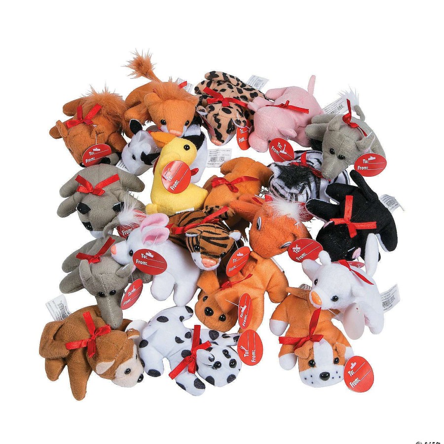 Plush Toys * | New Bulk Mini Gift Exchange Stuffed Animal Assortment 50 Pc.