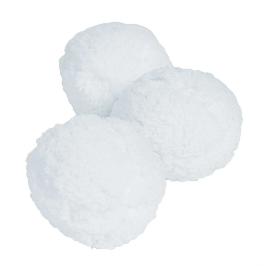 Plush Toys * | Brand New Winter Stuffed Light-Up Snowballs 12 Pc.