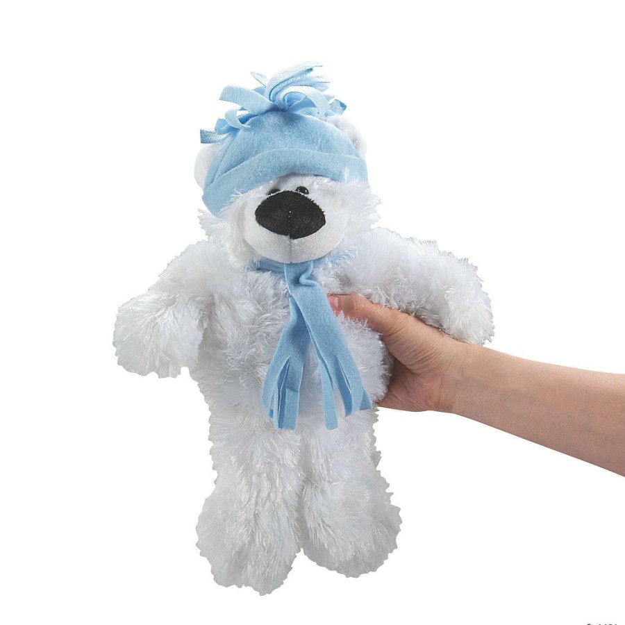 Plush Toys * | Brand New Bulk Large Holiday Stuffed Polar Bears 50 Pc.