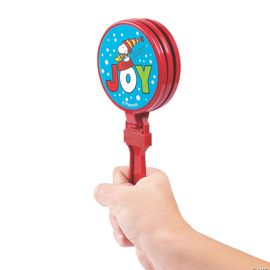 Noisemakers * | Best Sale Peanuts Christmas Hand Clappers 24 Pc.