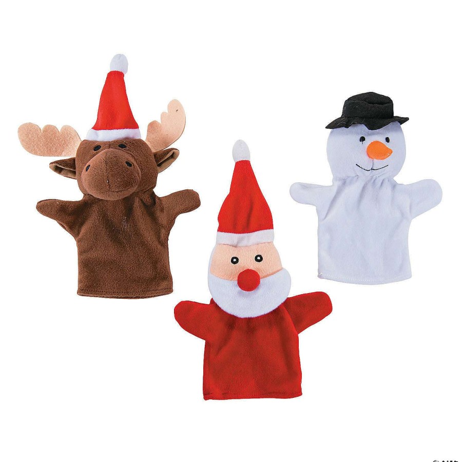 Plush Toys * | Best Deal Christmas Character Stuffed Hand Puppets 12 Pc.