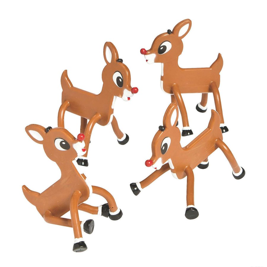 Character Toys * | Cheap Rudolph The Red-Nosed Reindeer Bendables 12 Pc.