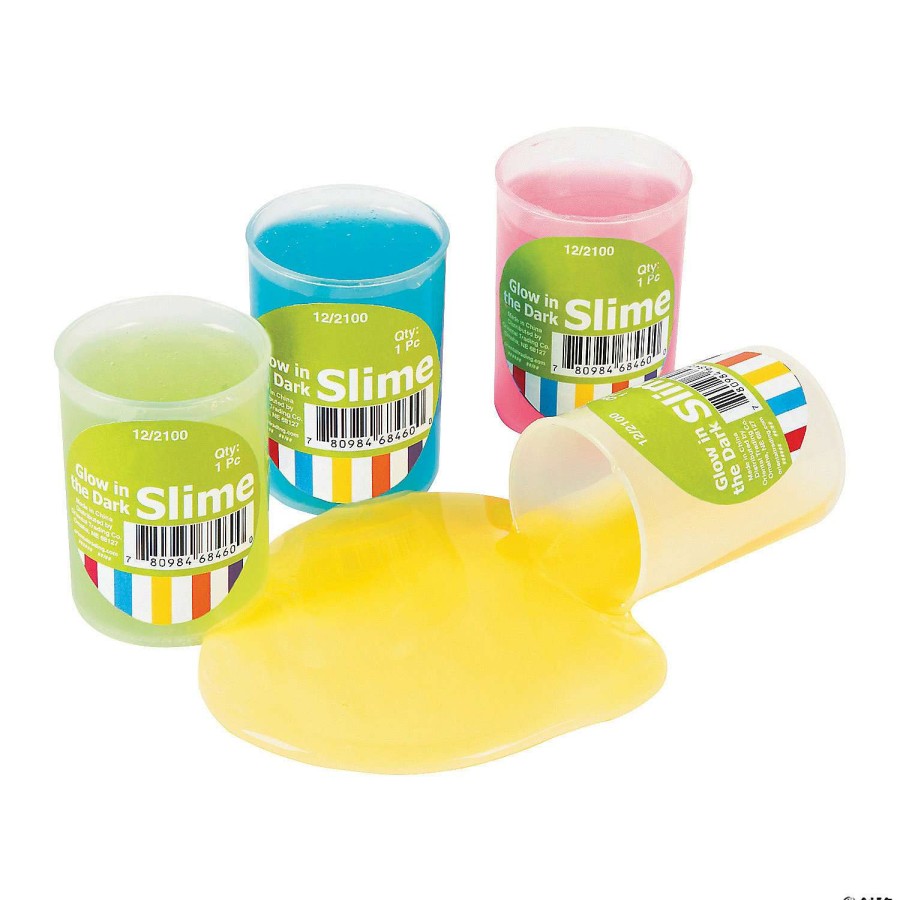 Rubber Duckies * | Flash Sale Glow-In-The-Dark Slime 12 Pc.