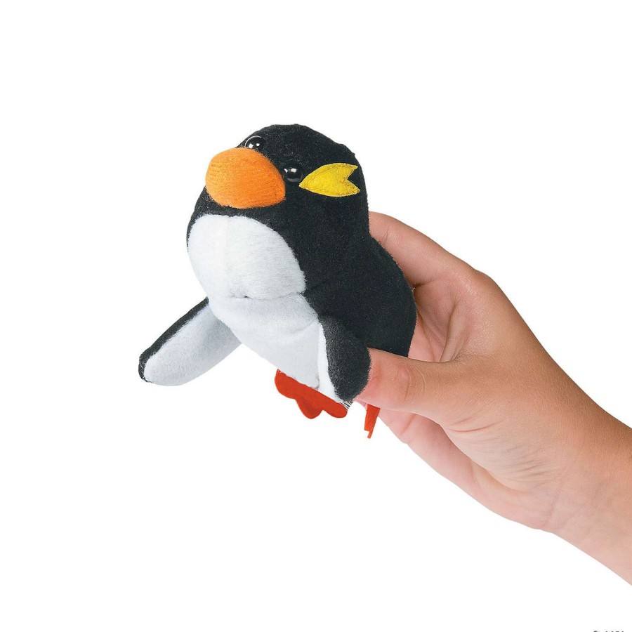 Plush Toys * | Coupon Mini Black & White Stuffed Penguins 12 Pc.