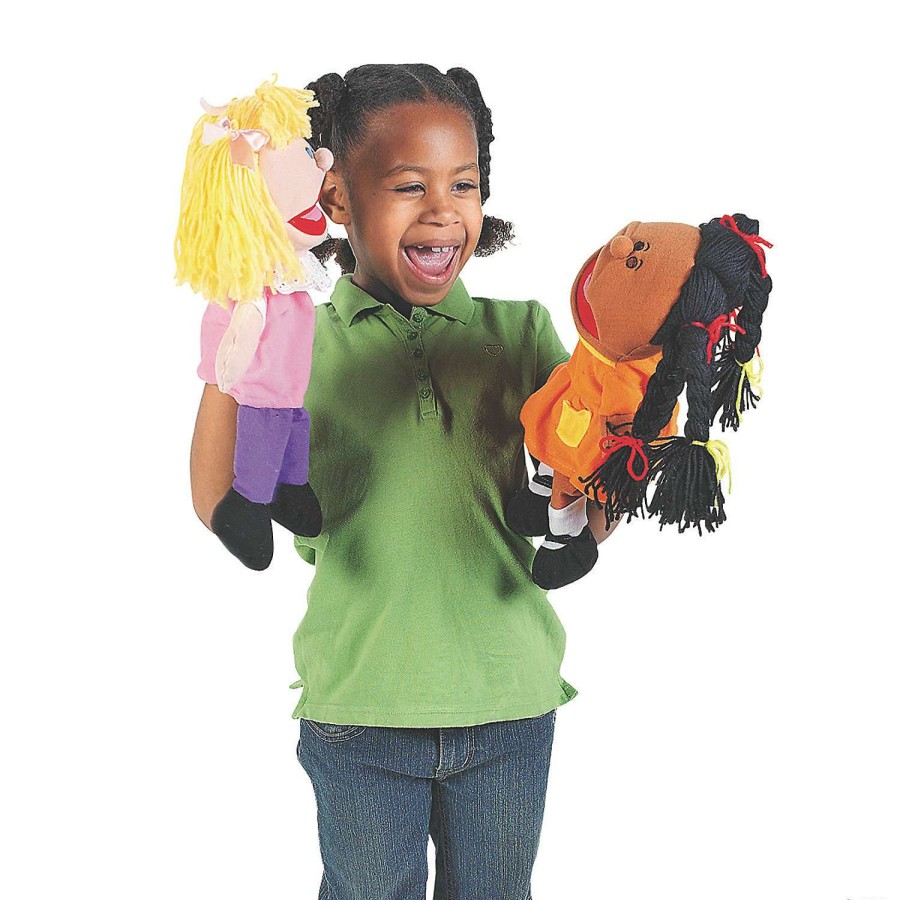 Plush Toys * | New Happy Kids Stuffed Hand Puppets -8 Pc.