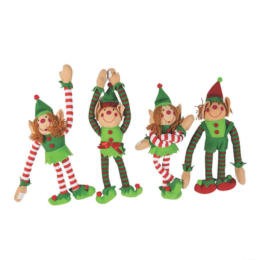 Plush Toys * | Wholesale Long Arm Stuffed Elves 12 Pc.