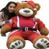 Plush Toys * | Best Deal Big Teddy Giant Christmas Teddy Bear 5 Ft Santa Suit