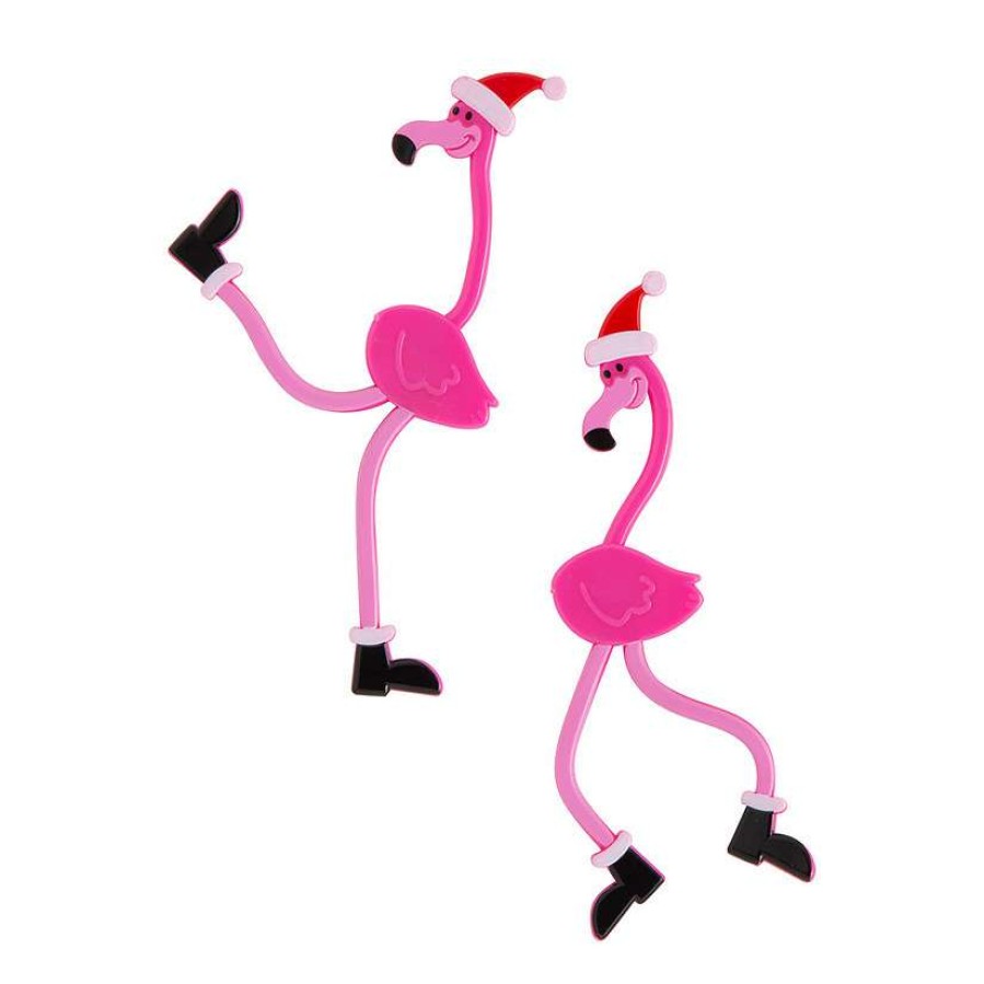 Character Toys * | Budget Christmas Flamingo Bendables 24 Pc.