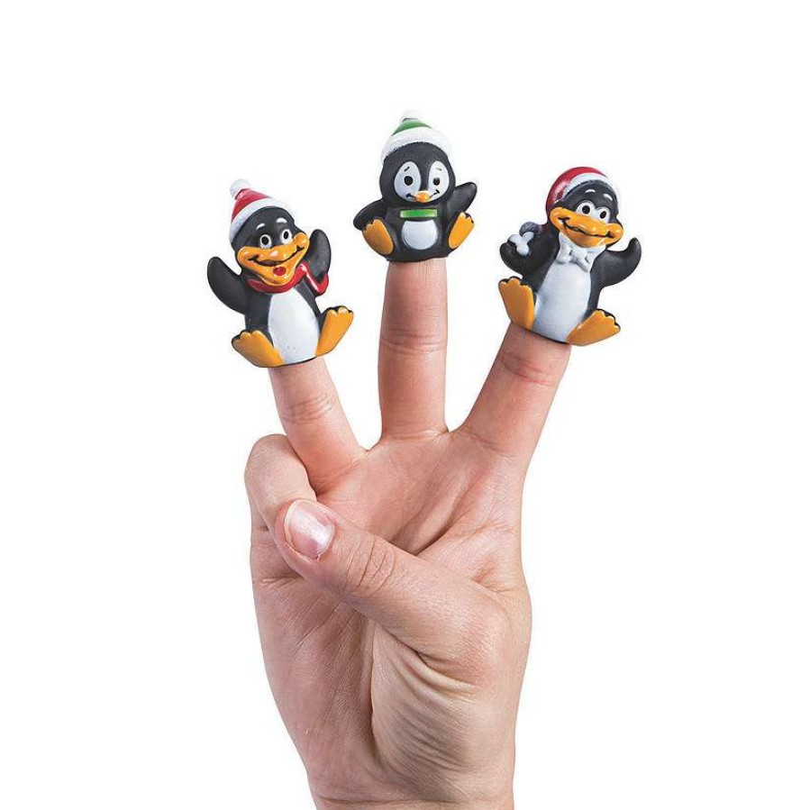 Character Toys * | Promo Penguin Finger Puppets 24 Pc.